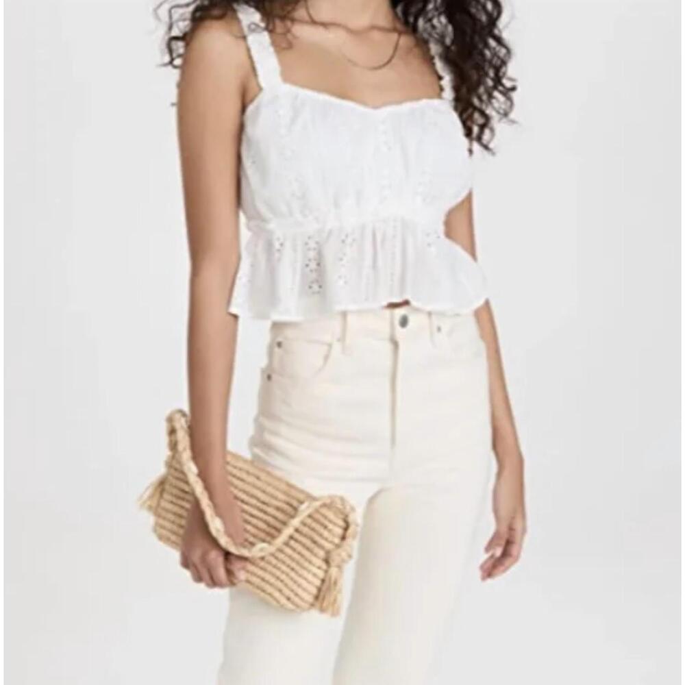 NEW LOST + WANDER with the wind top in white eyelet